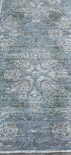 C3320 European inspired hand-knotted wool runner 3'2" x 11'5"