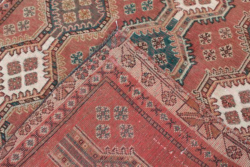 63260 Vintage Ghashghai Turk Baft Persian Rug 4'3" x 8'9"