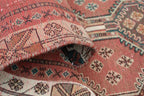 63260 Vintage Ghashghai Turk Baft Persian Rug 4'3" x 8'9"