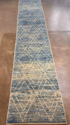 63880 Morrocon design runner, all wool , 3.02x16.01
