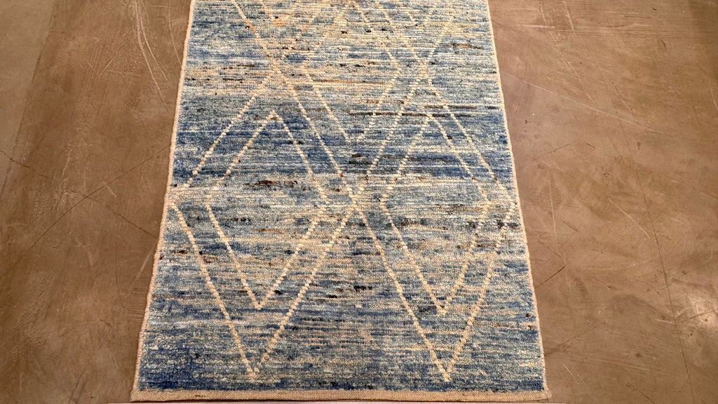 63880 Morrocon design runner, all wool , 3.02x16.01