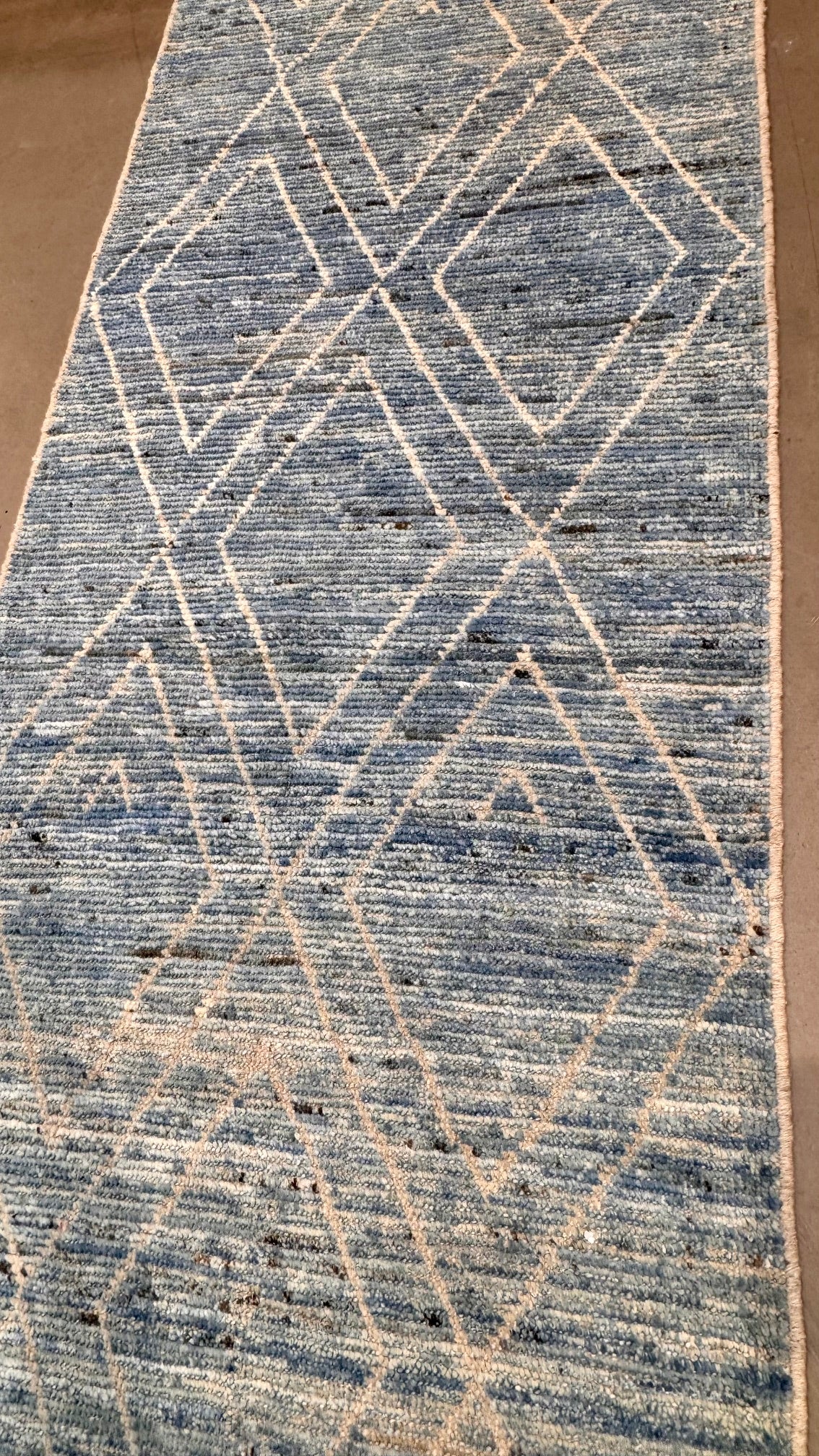 63880 Morrocon design runner, all wool , 3.02x16.01