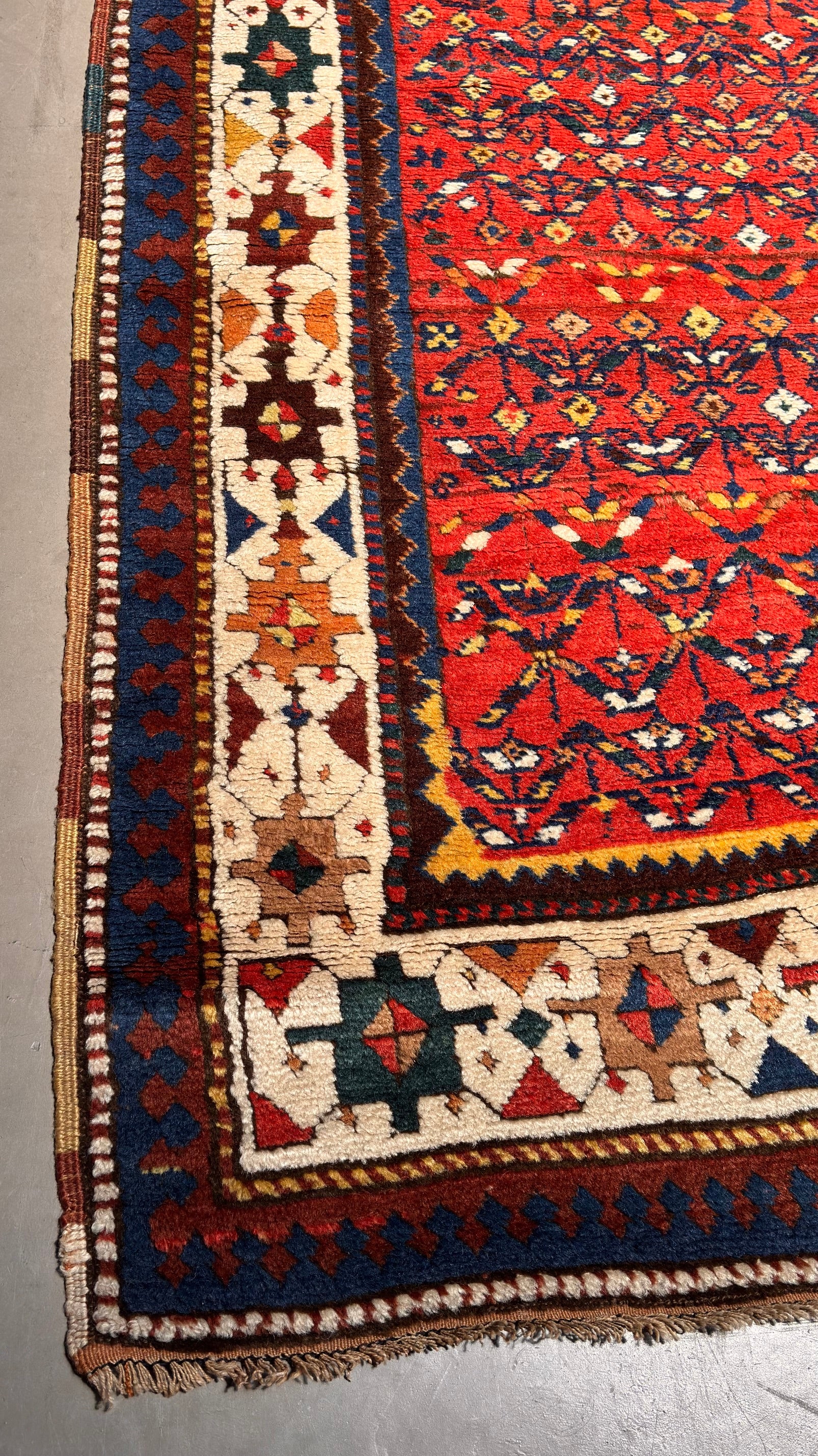 57313 Antique Kurdish Iran Runner 3'5"x11'