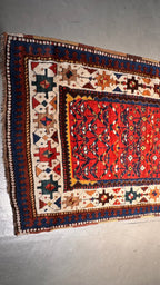 57313 Antique Kurdish Iran Runner 3'5"x11'