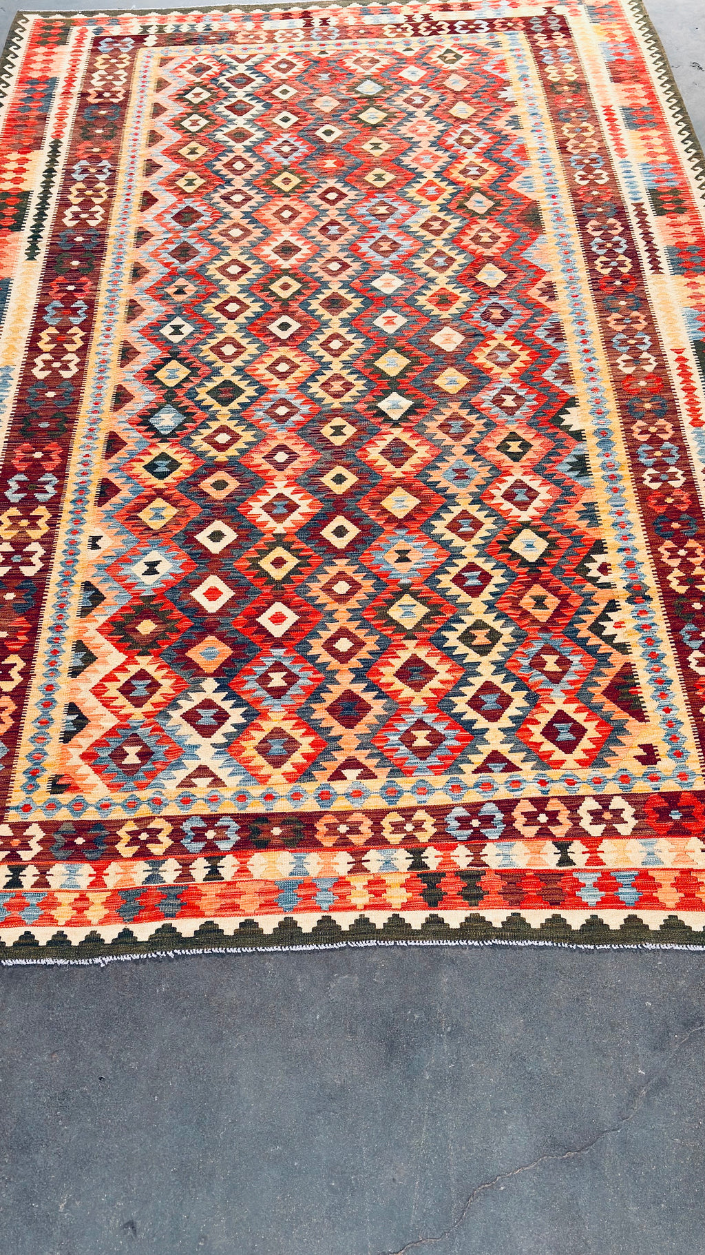 57529 Oversize Afgan kilim 16'3"x10'2"