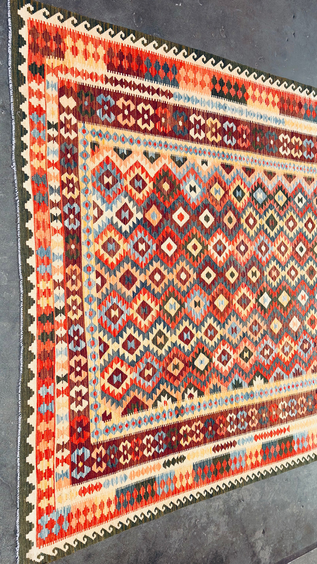 57529 Oversize Afgan kilim 16'3"x10'2"