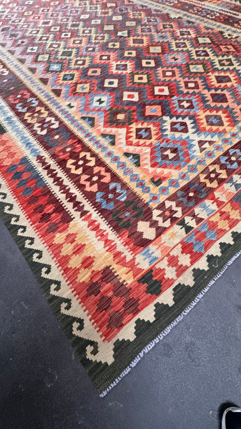 57529 Oversize Afgan kilim 16'3"x10'2"