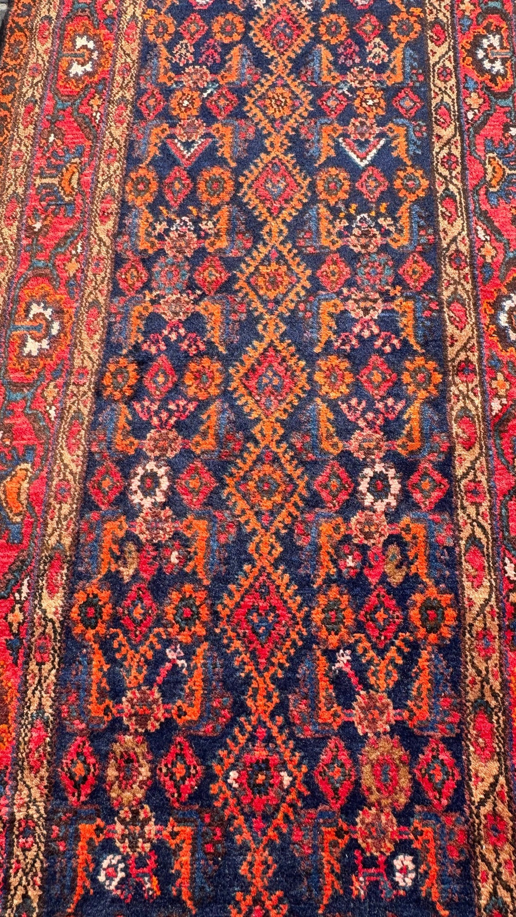 37964 Vintage Persian Tribal Runner 3.8x17.3