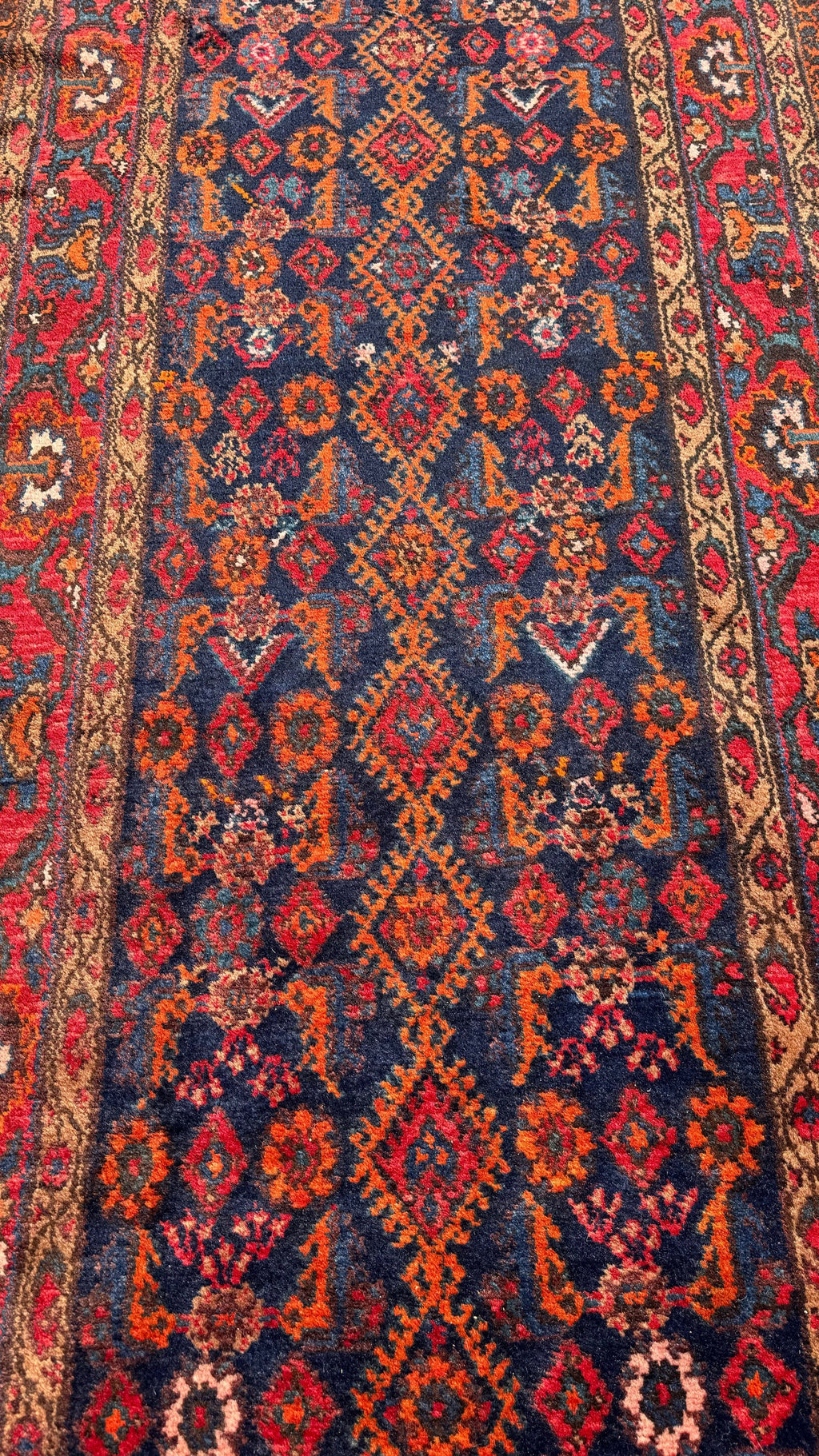 37964 Vintage Persian Tribal Runner 3.8x17.3