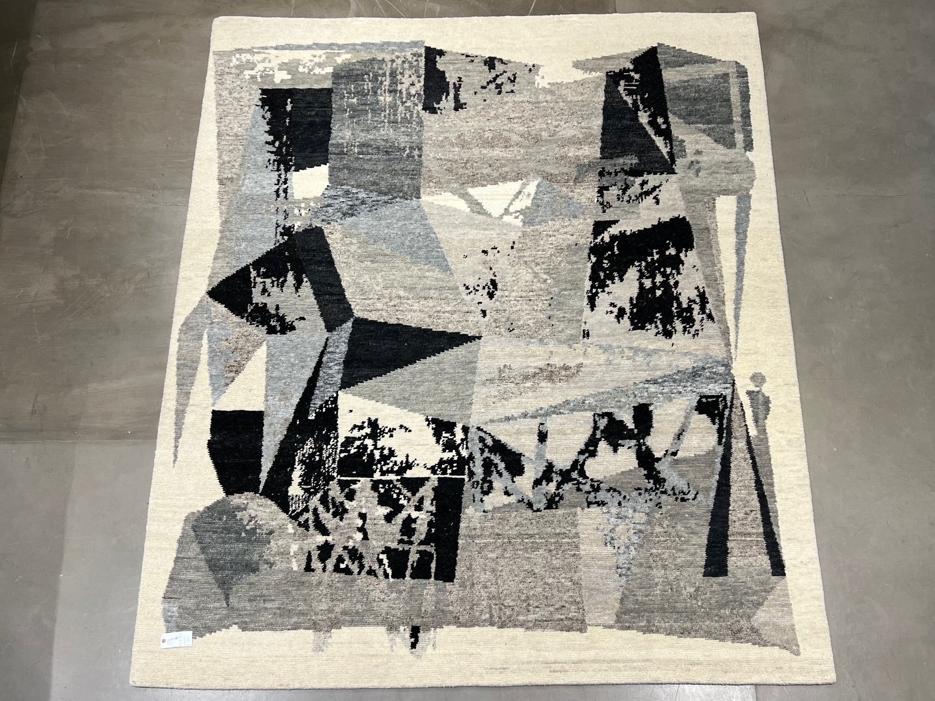 1015 8'x10' Kalaty HX1495 Greys/Black/White Abstract
