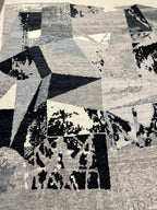 1015 8'x10' Kalaty HX1495 Greys/Black/White Abstract