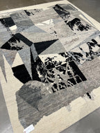 1015 8'x10' Kalaty HX1495 Greys/Black/White Abstract