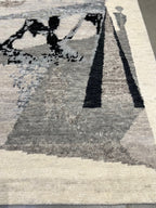 1015 8'x10' Kalaty HX1495 Greys/Black/White Abstract