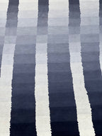 1006 8'x10' Tamarian Nepalese rug Liquidation Zebra Ombre Noir