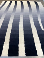 1006 8'x10' Tamarian Nepalese rug Liquidation Zebra Ombre Noir