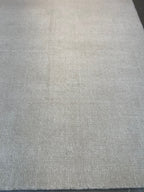1027 Hand knotted wool rug solid White 9'x12'