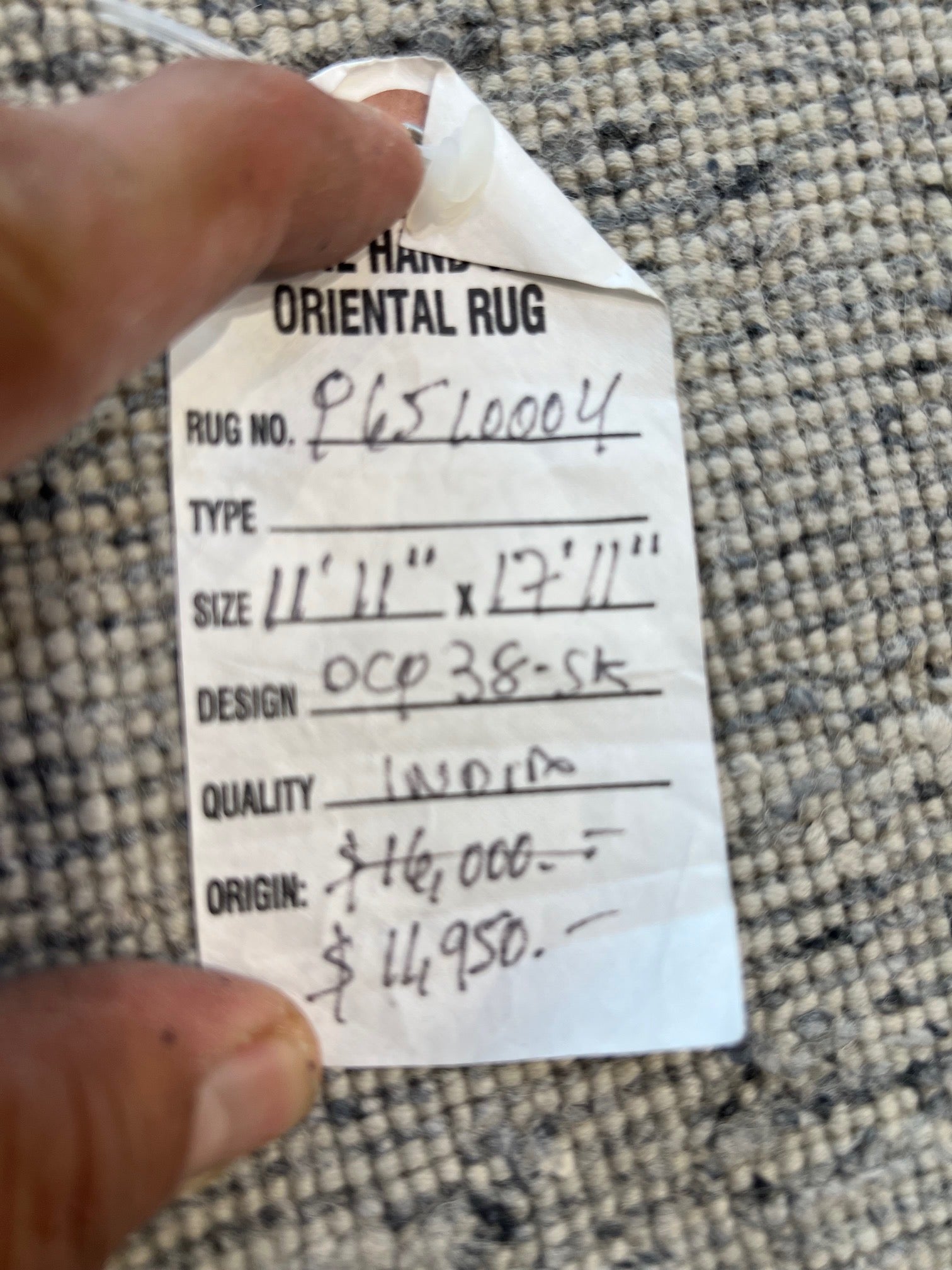 P6510004 Oversize India 11'11"x17'11"