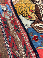 61268 2'8"x3'6" Reza Shah//Map of Iran