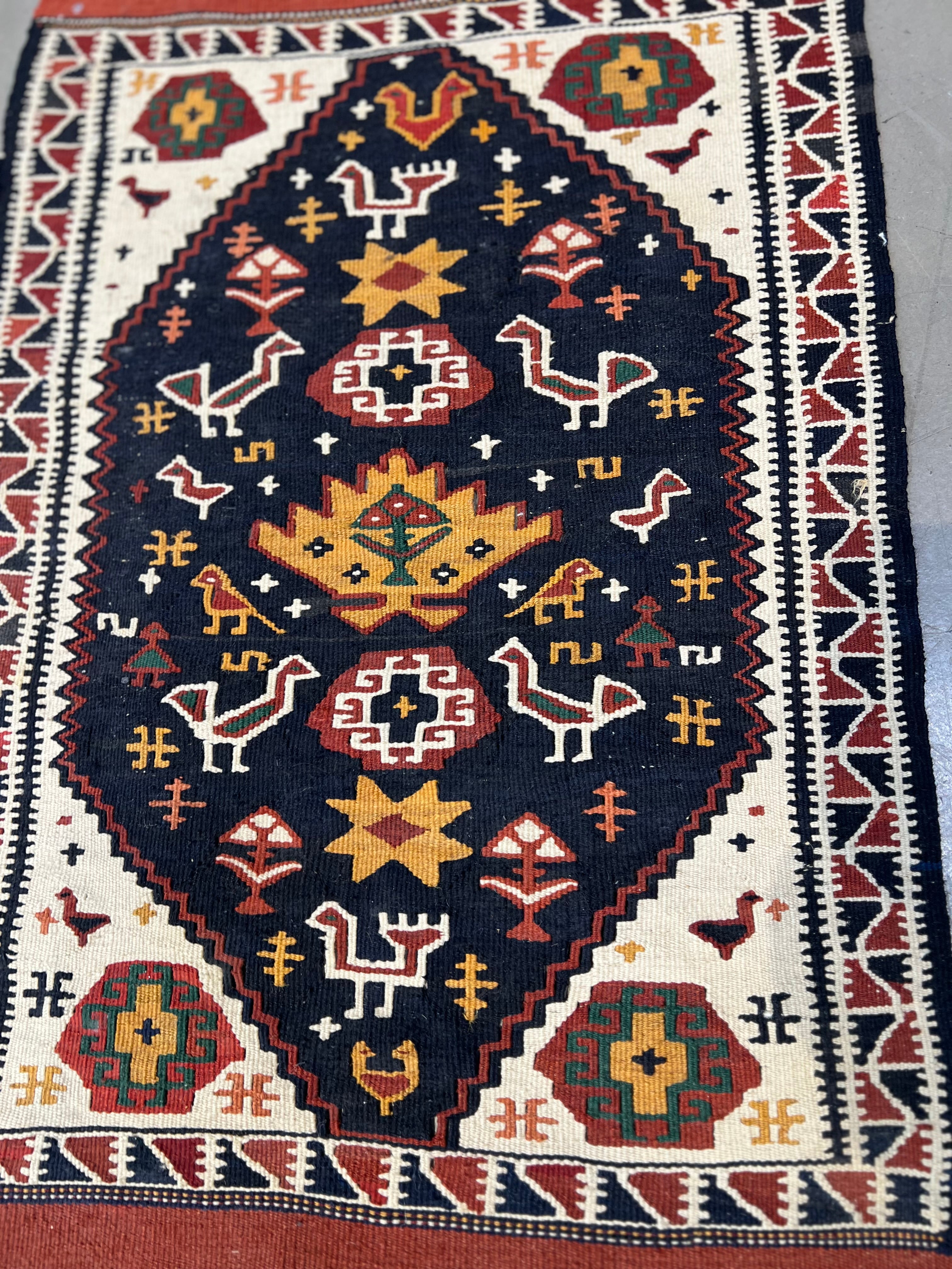 Small Persian Ghashghaie Kilim 2'1"x2'6"