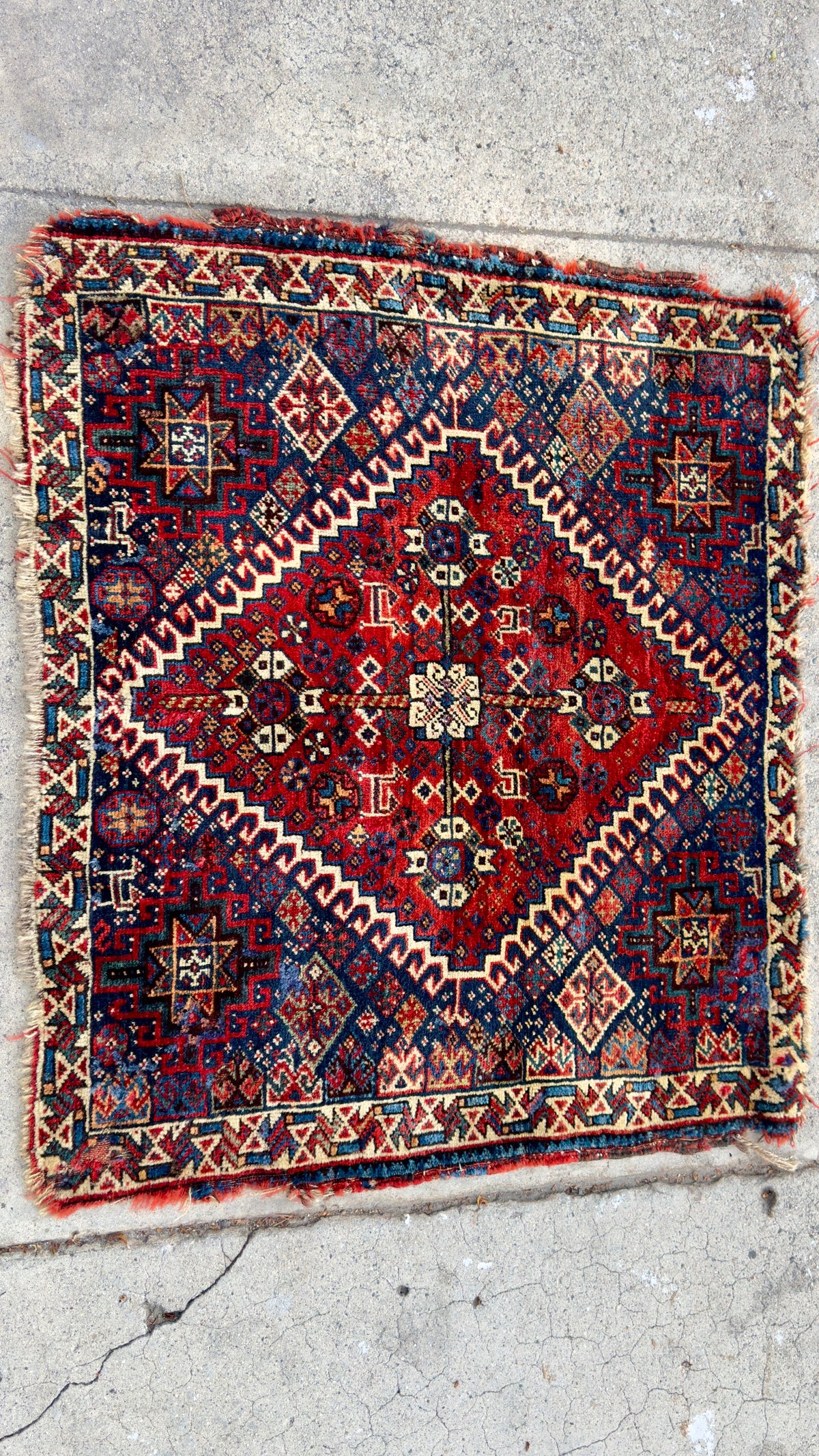 59632 Antique Ghashghaie Mat