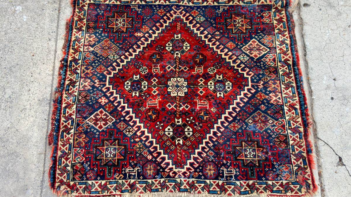 59632 Antique Ghashghaie Mat