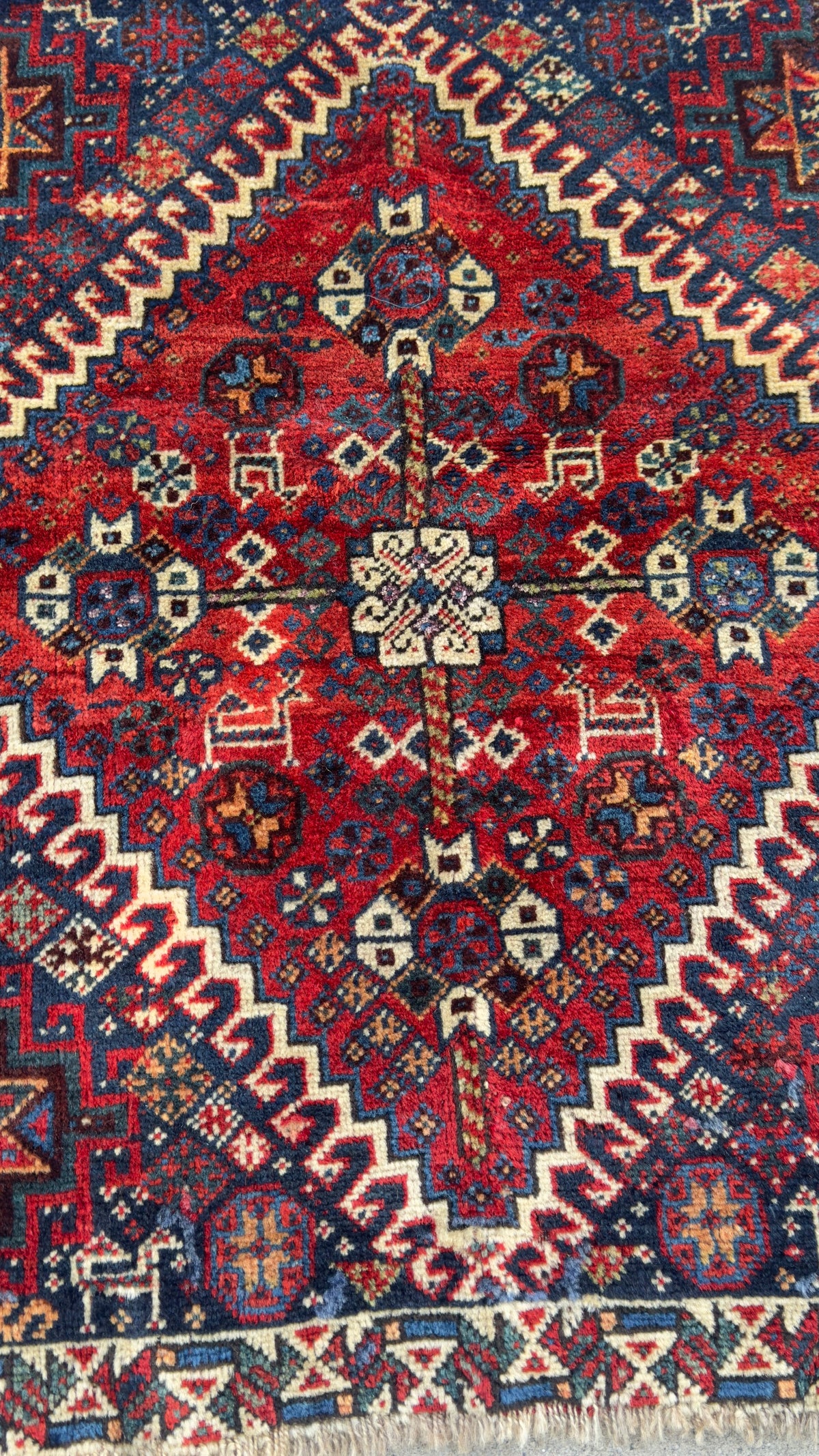 59632 Antique Ghashghaie Mat