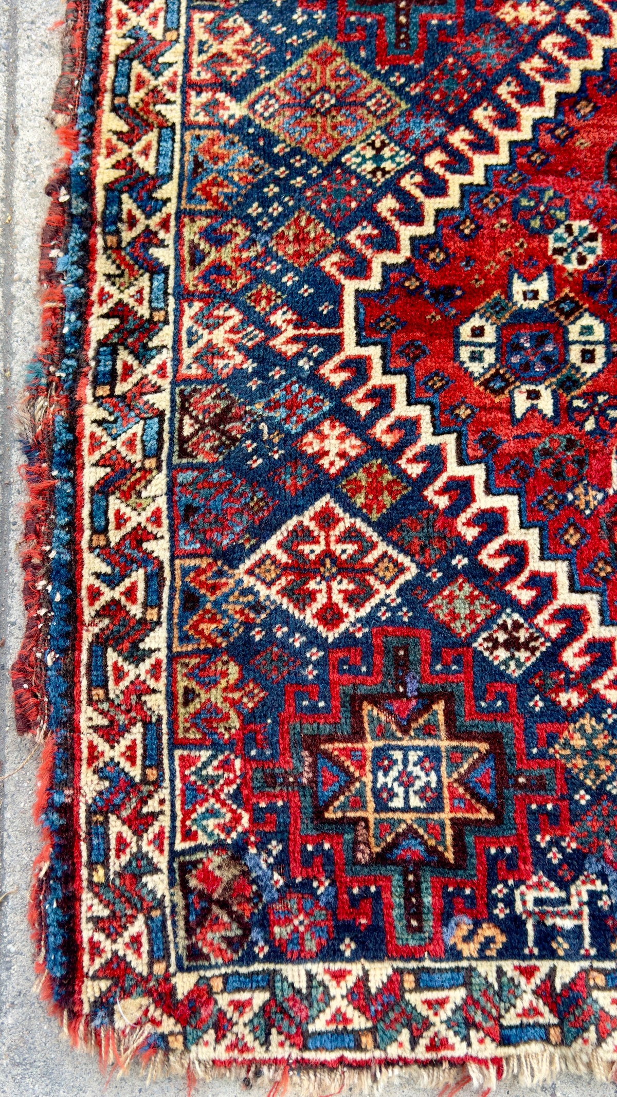 59632 Antique Ghashghaie Mat