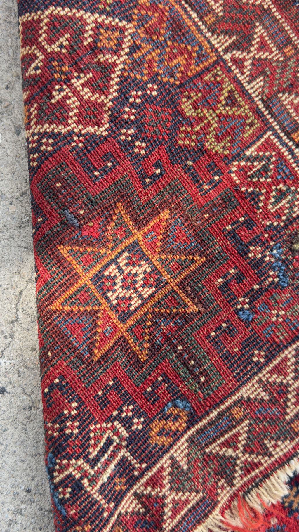 59632 Antique Ghashghaie Mat