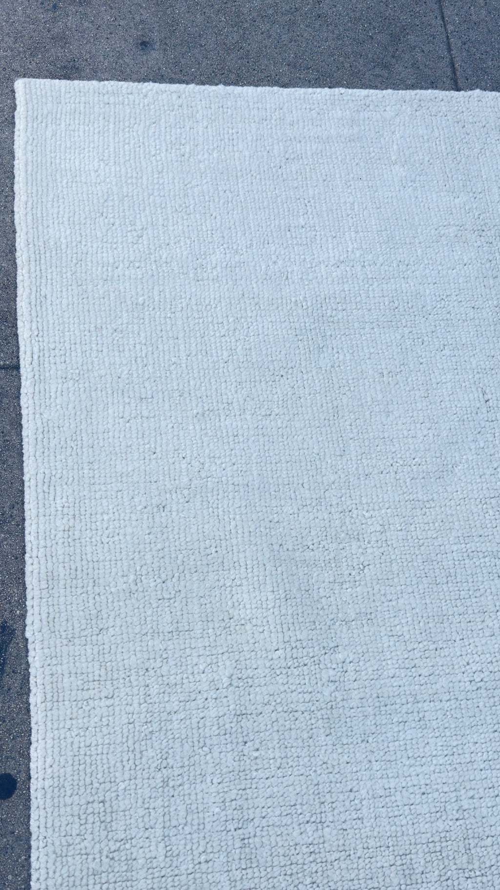 1027 Hand knotted wool rug solid White 9'x12'