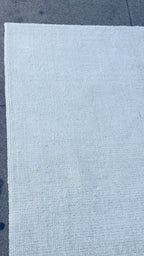 1027 Hand knotted wool rug solid White 9'x12'