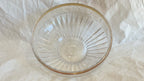 Crystal Bowl 9" by 4" Gilded rim, cut glass