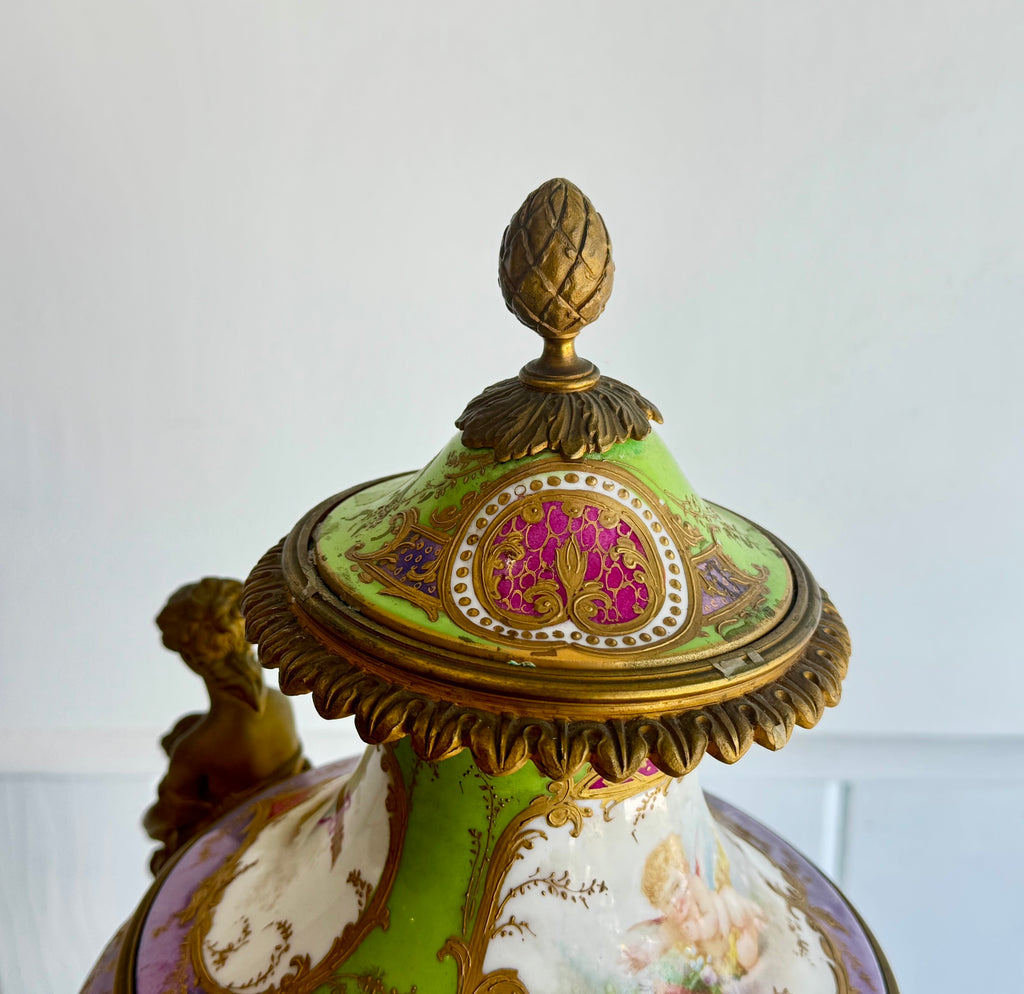 Antique French Porcelain Sevres 26"x9"