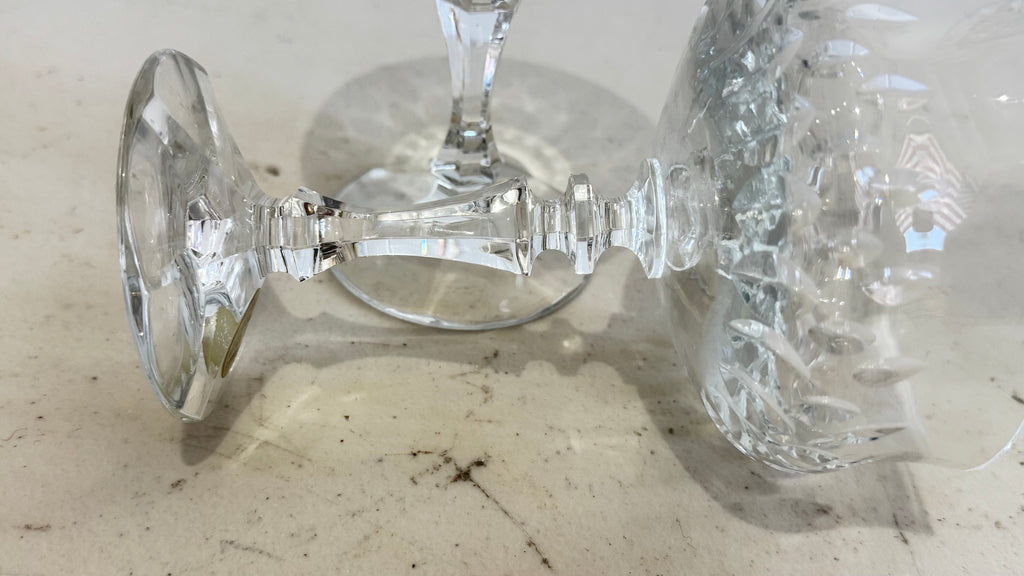 Vintage German 24% lead crystal (Echt Bleikristall) stemware and glassware pieces. 18 pieces