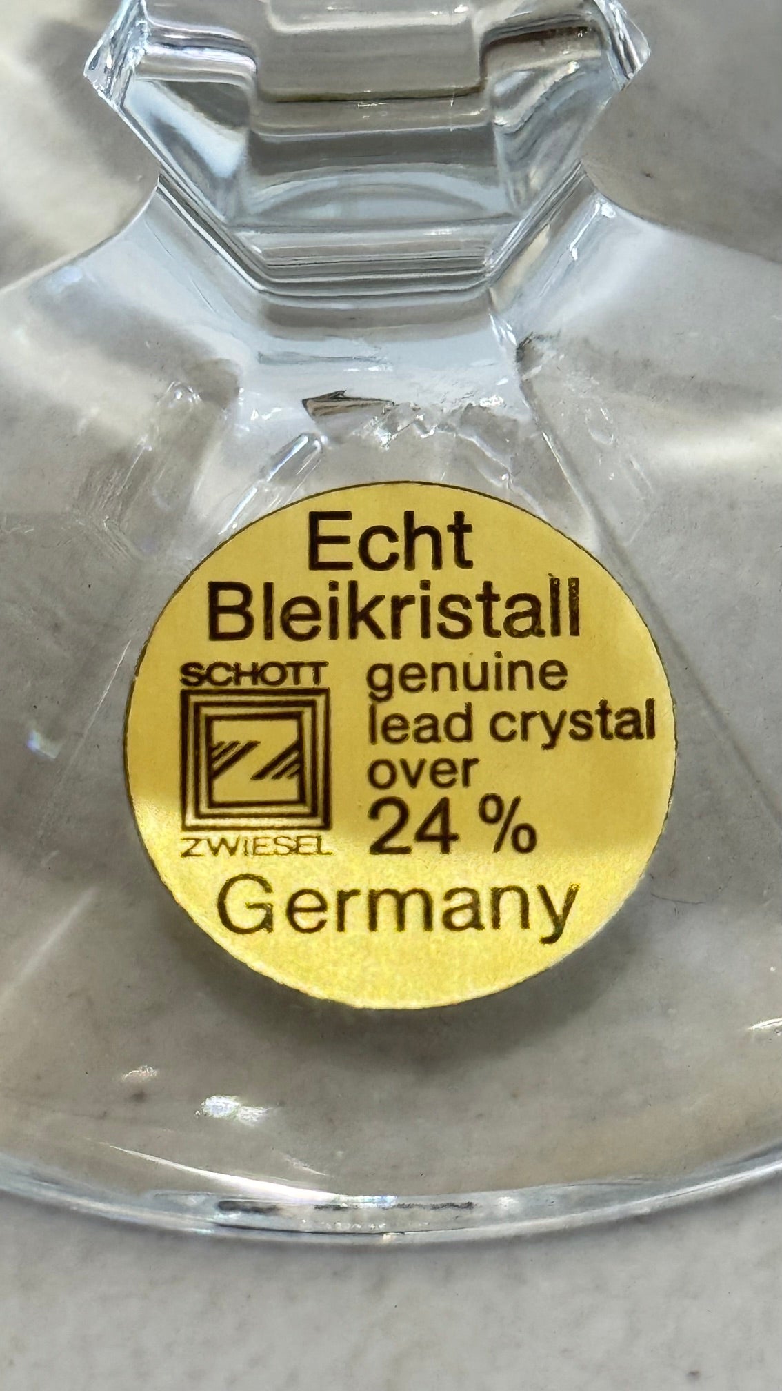 Vintage German 24% lead crystal (Echt Bleikristall) stemware and glassware pieces. 18 pieces
