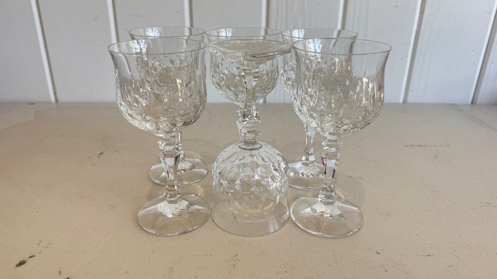 Vintage German 24% lead crystal (Echt Bleikristall) stemware and glassware pieces. 18 pieces