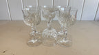 Vintage German 24% lead crystal (Echt Bleikristall) stemware and glassware pieces. 18 pieces