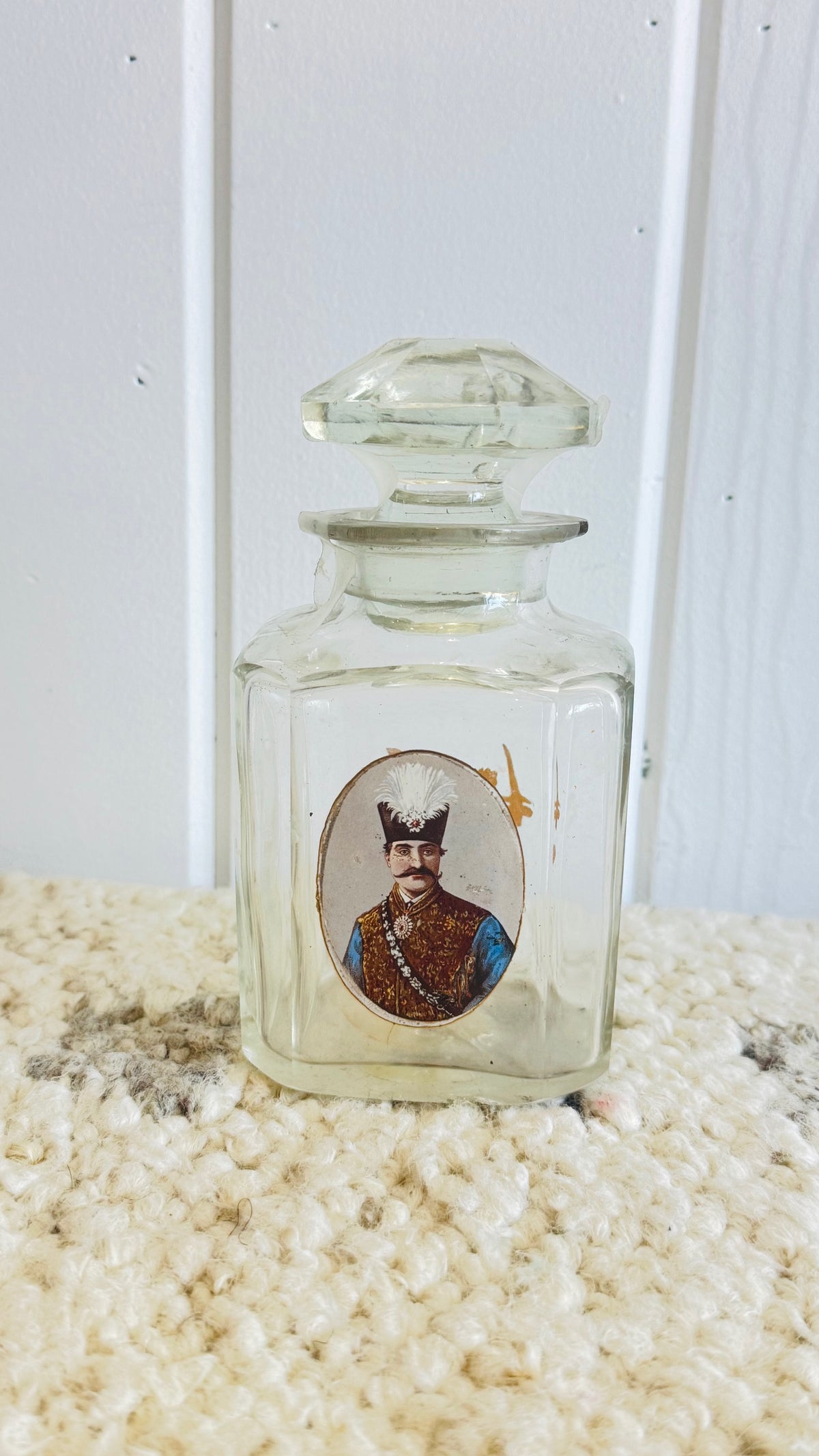 2 Antique Persian Qajar era reverse painted glass snuff bottles (19th Century)