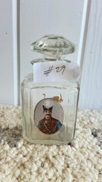 2 Antique Persian Qajar era reverse painted glass snuff bottles (19th Century)