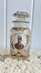 2 Antique Persian Qajar era reverse painted glass snuff bottles (19th Century)