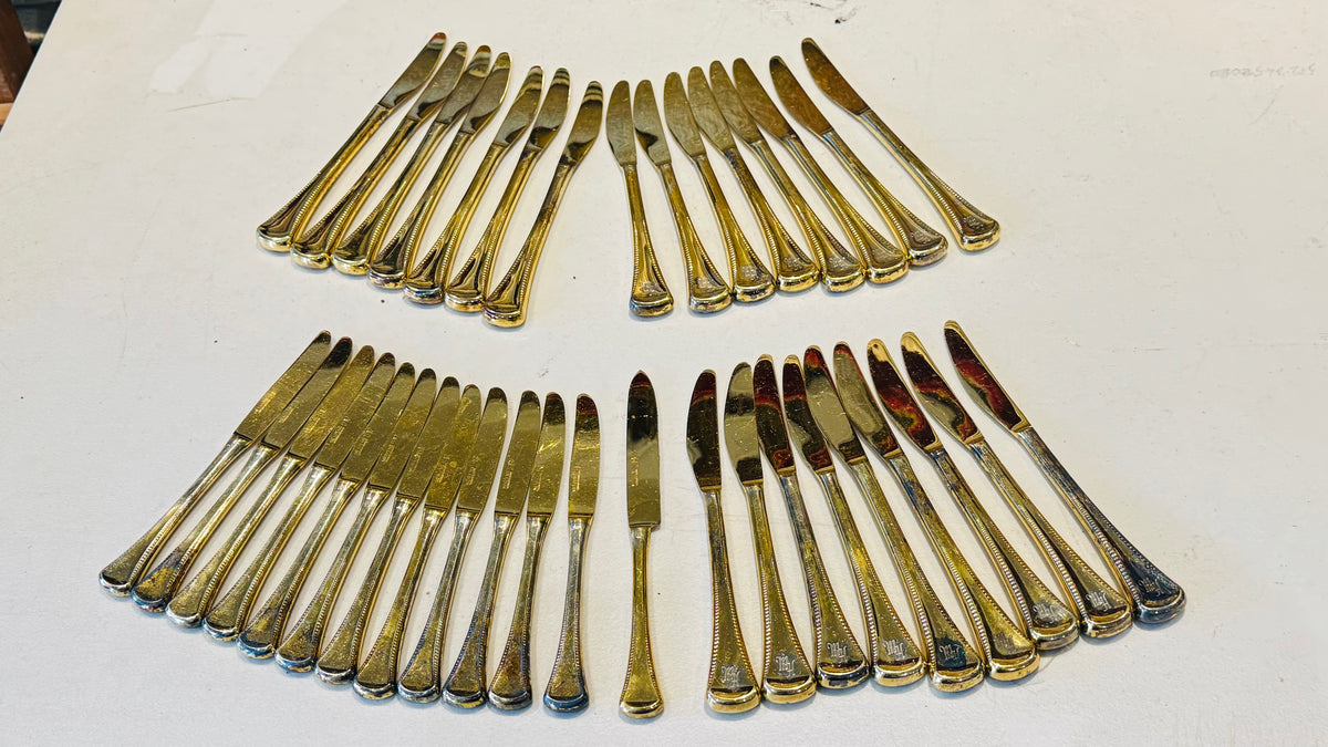 Set of 60 piece vintage cutlery set marked Mertens Solingen Germany