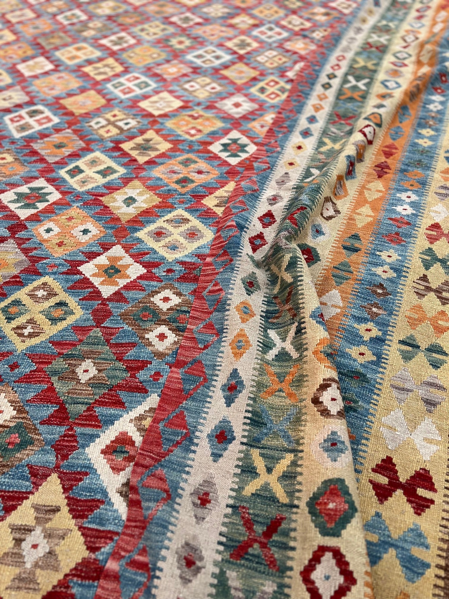 ラグ Afghan Hodrang Kilim 58754 Afghan Tribal Kilim 20'1