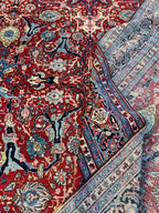 63480 Antique Tabriz 8'11" x 11'11"