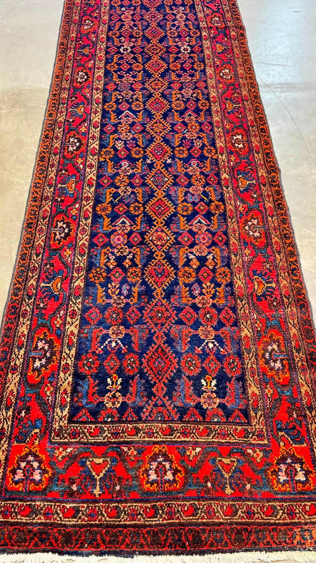 37964 Vintage Persian Tribal Runner 3.8x17.3