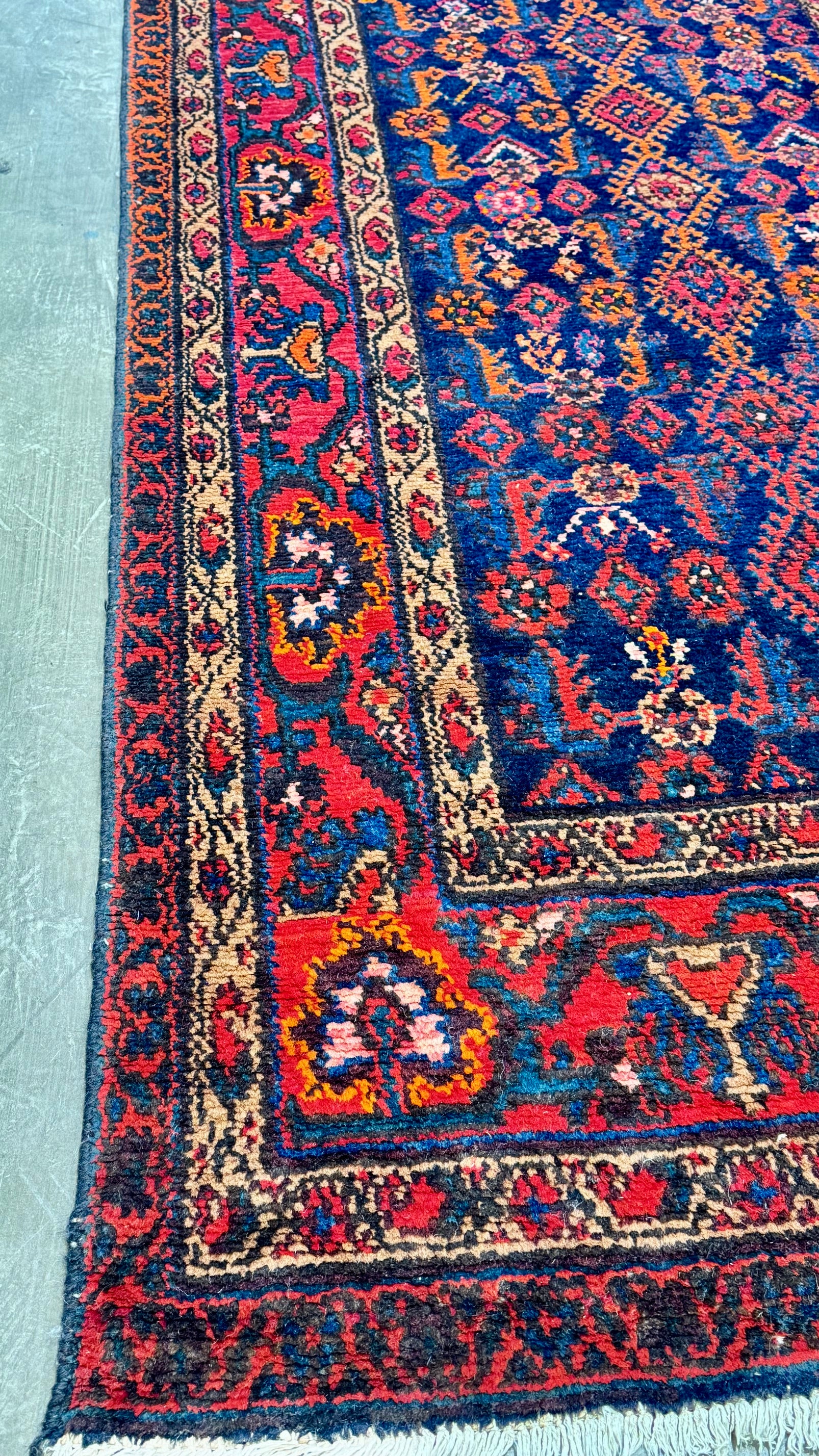 37964 Vintage Persian Tribal Runner 3.8x17.3