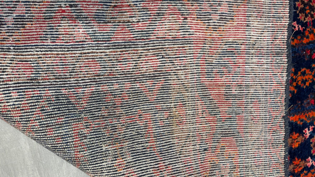 37964 Vintage Persian Tribal Runner 3.8x17.3