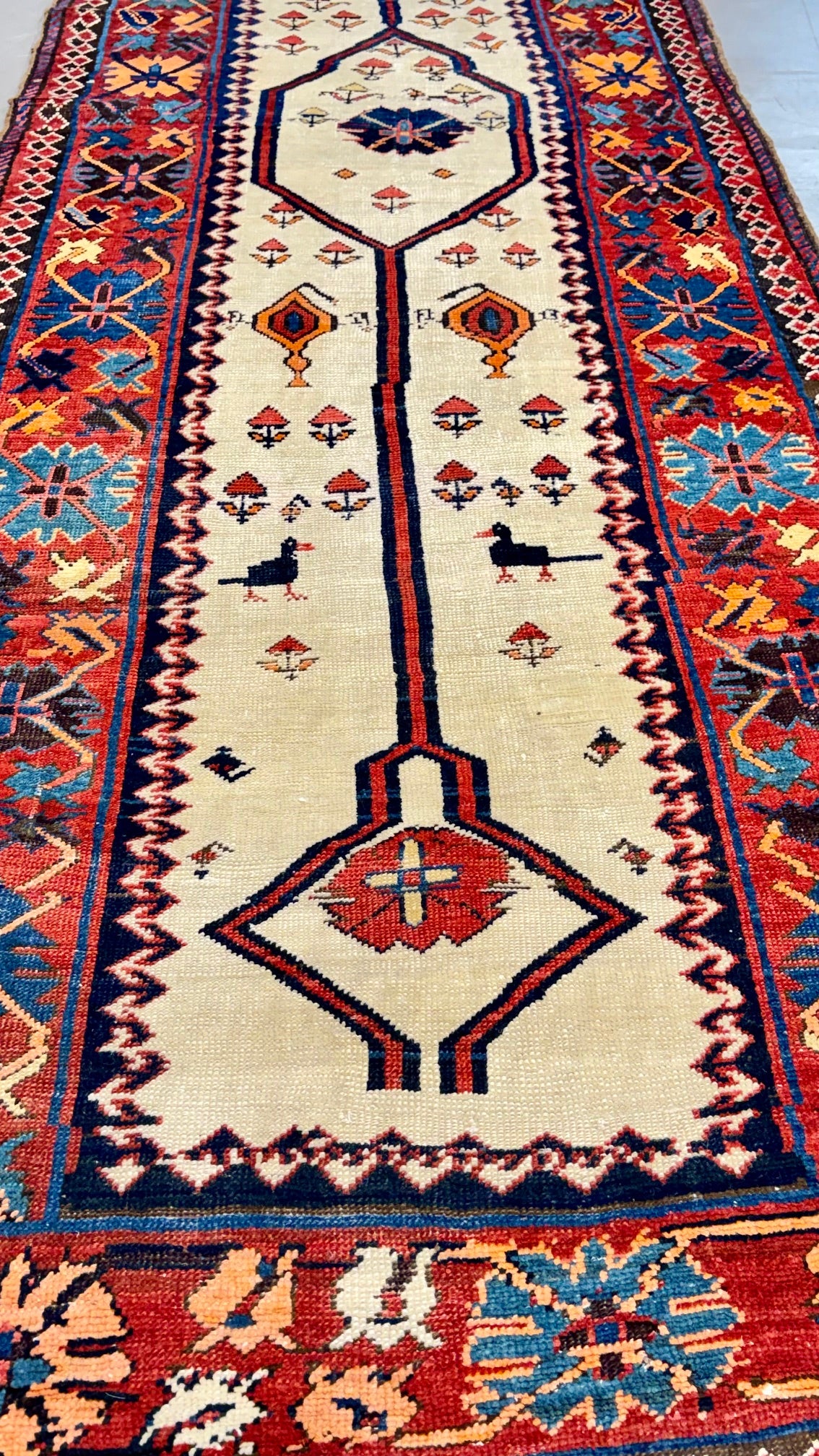 60079 Antique Persian Shahsavan Runner 3'3"X14'8"