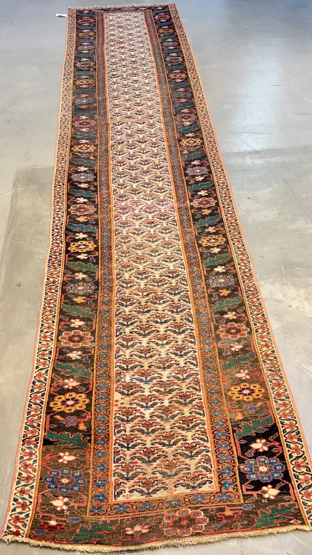 62133 Antique Kurdish runner 3.02x15.08