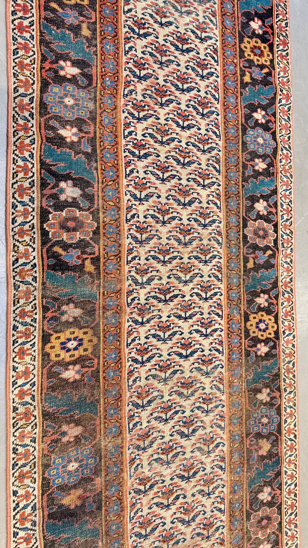 62133 Antique Kurdish runner 3.02x15.08