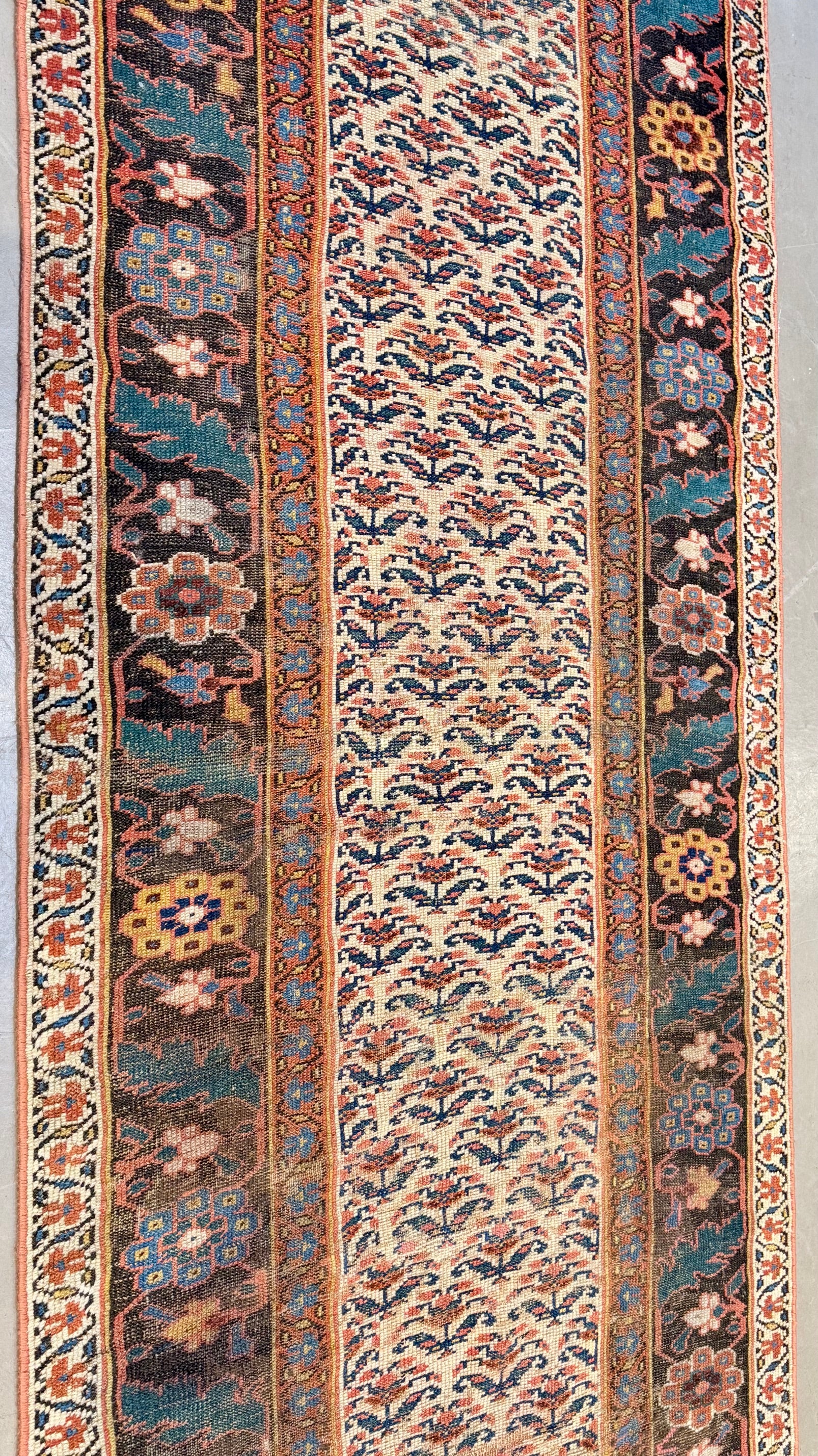 62133 Antique Kurdish runner 3.02x15.08