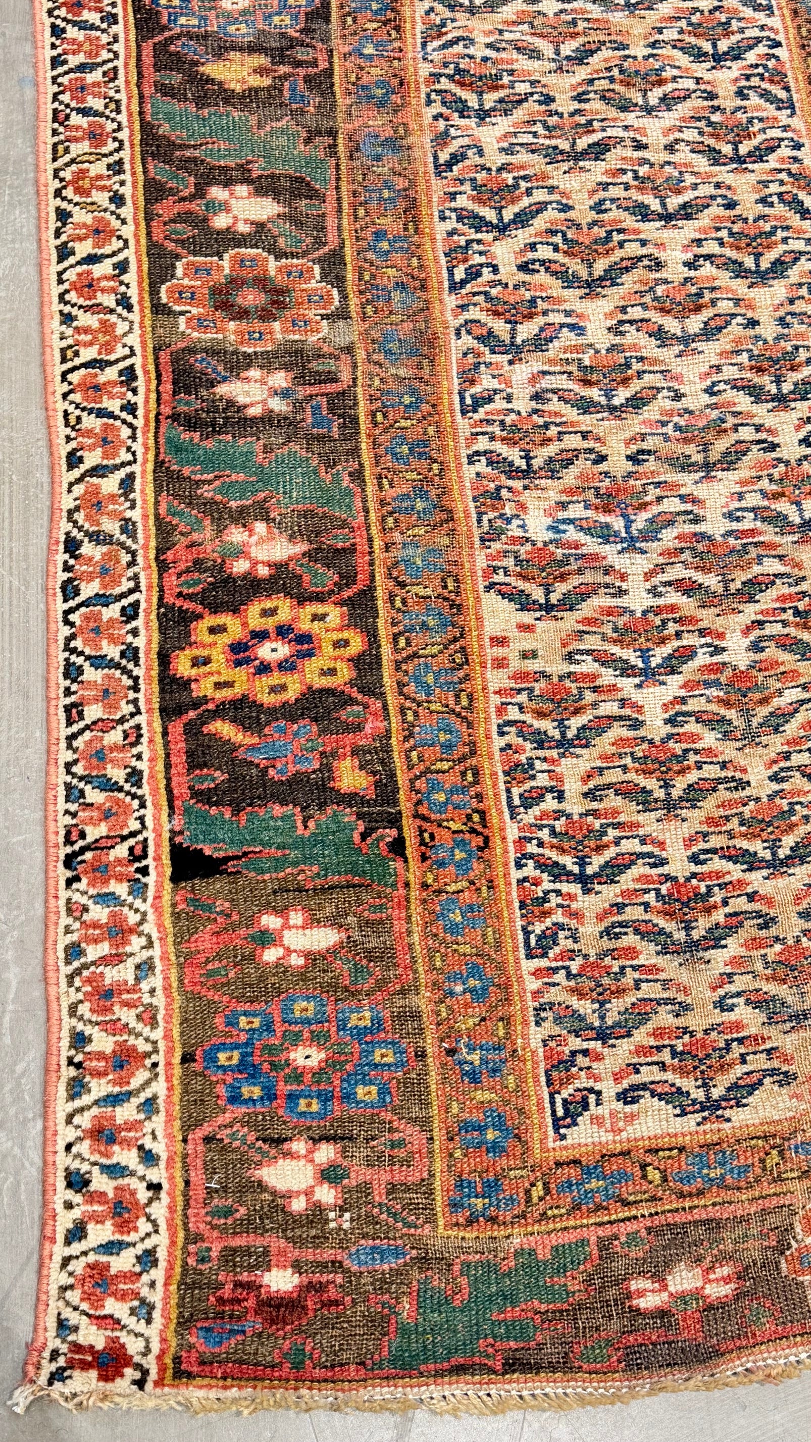 62133 Antique Kurdish runner 3.02x15.08